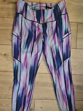 torrid Purple, Blue & Pink Striped Leggings